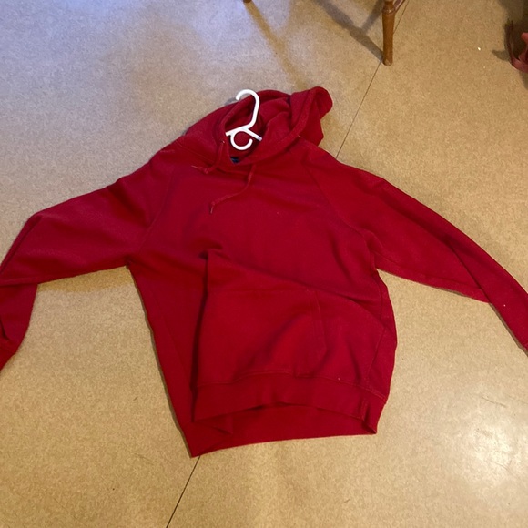 Red hoodie with one white stripe on the side - Picture 1 of 2
